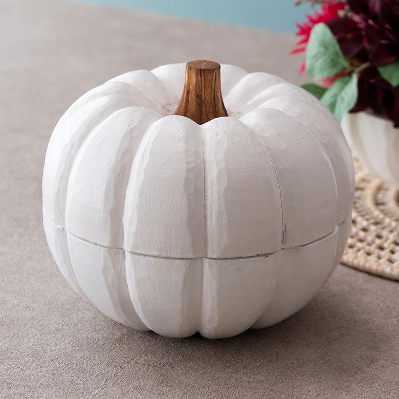 オブジェ パンプキン特大サイズ ホワイト 白 ハロウィン クリスマス W 16cm H 18cm D 20cm 13965 |  | 01