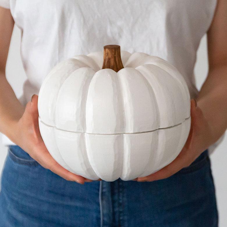 オブジェ パンプキン特大サイズ ホワイト 白 ハロウィン クリスマス W 16cm H 18cm D 20cm 13965 |  | 03