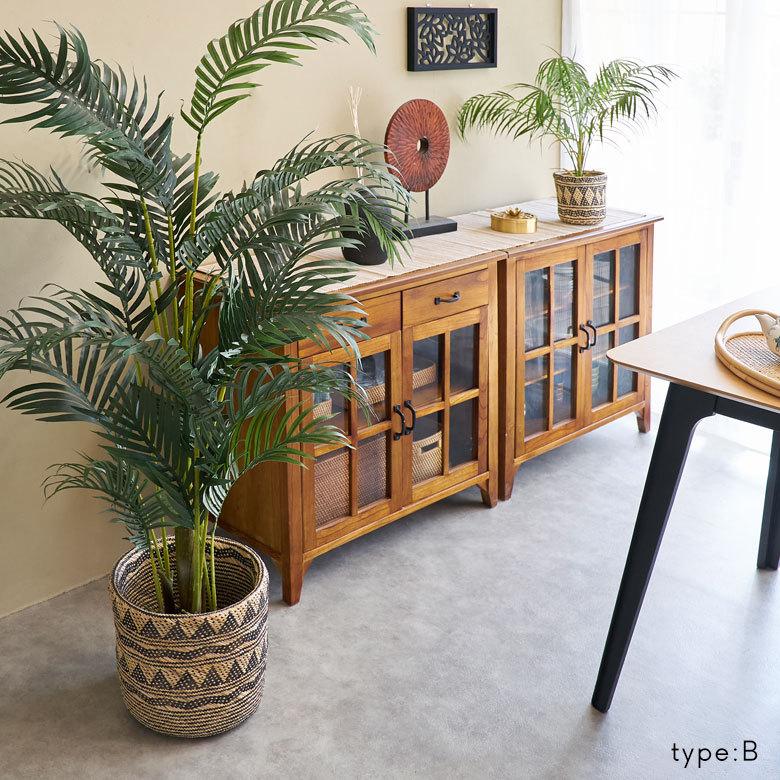 プランター カバー 筒形 円柱 ラタン ネイティブ柄 深型 L 10号 植木