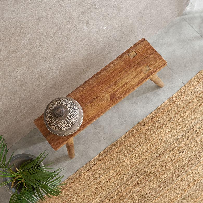 ベンチ ウッド 古材 チーク 椅子 チェア いす イス ダイニング 長椅子