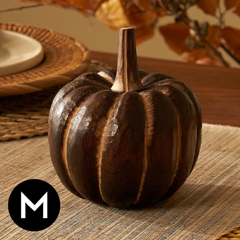 オブジェ パンプキン Mサイズ ベイクド ハロウィン クリスマス  デコレーション 飾り 装飾 置物 かぼちゃ インテリア 北欧 リゾート アジアン 雑貨 14022 | 