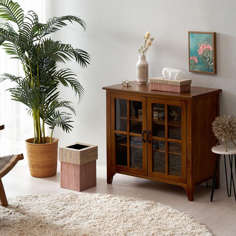 ゴミ 箱 ダスト ボックス おしゃれ 蓋 ふた 付き ウォーターヒヤシンス ブルー ピンク 約 W 20.5cm D 20.5cm H 30cm 四角 寝室 雑貨 北欧 バリ アジアン 14027 | ブランド登録なし | 08