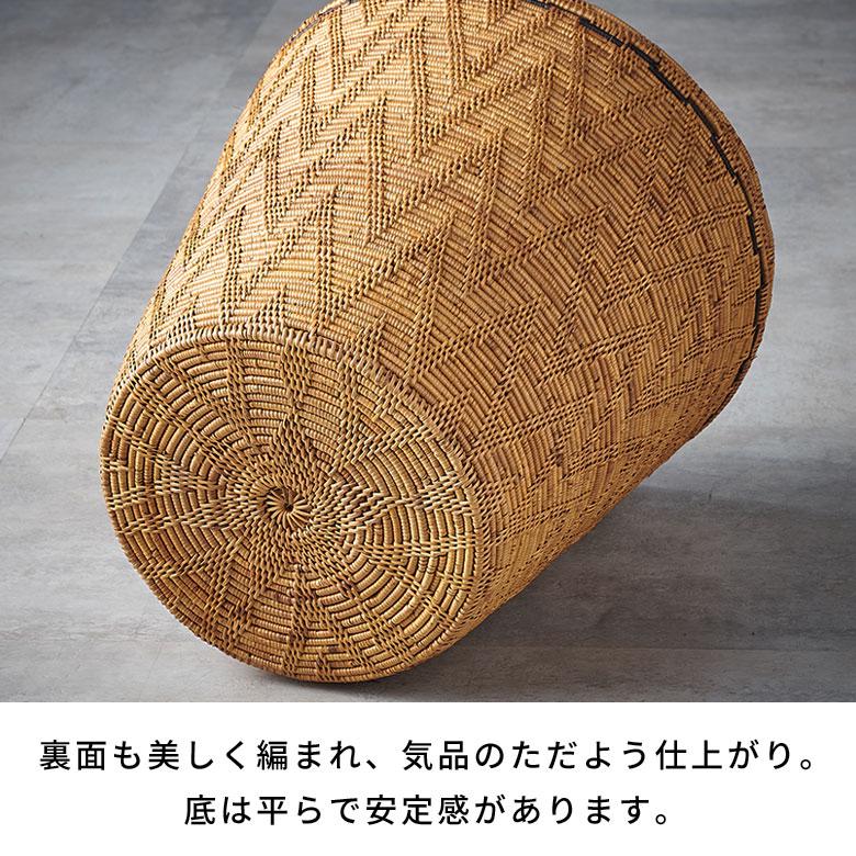 バスケット ふた 付き ポット S 壺型 アタ 高さ 約 42cm ランドリー