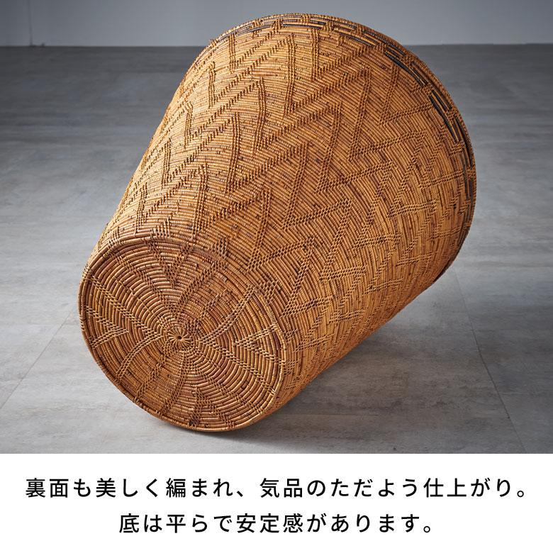 バスケット ふた 付き ポット L 壺型 アタ 高さ 約 64cm ランドリー
