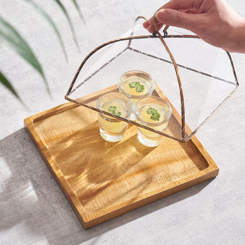 フード カバー 木製 ウッド 竹 バンブー トレイ トレー 食卓