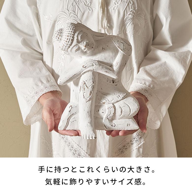 オブジェ 仏 陀 ブッダ 像 置 物 飾り 装飾 天然 木 製 ウッド