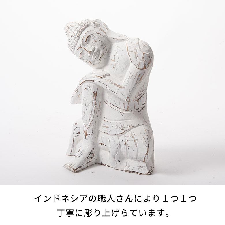 オブジェ 仏 陀 ブッダ 像 置 物 飾り 装飾 天然 木 製 ウッド