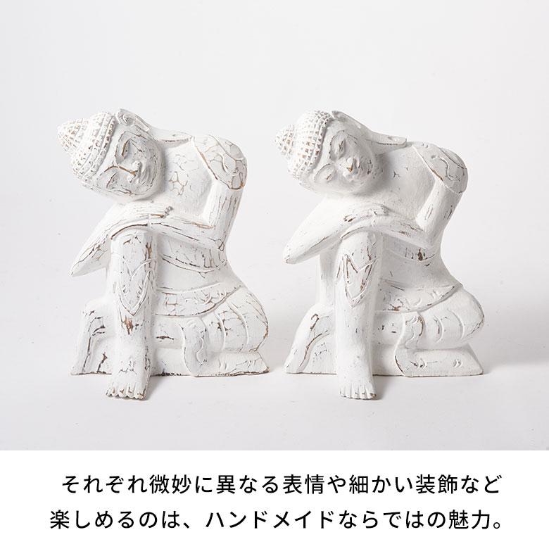 オブジェ 仏 陀 ブッダ 像 置 物 飾り 装飾 天然 木 製 ウッド