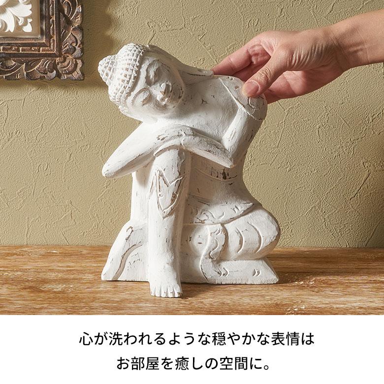オブジェ 仏 陀 ブッダ 像 置 物 飾り 装飾 天然 木 製 ウッド