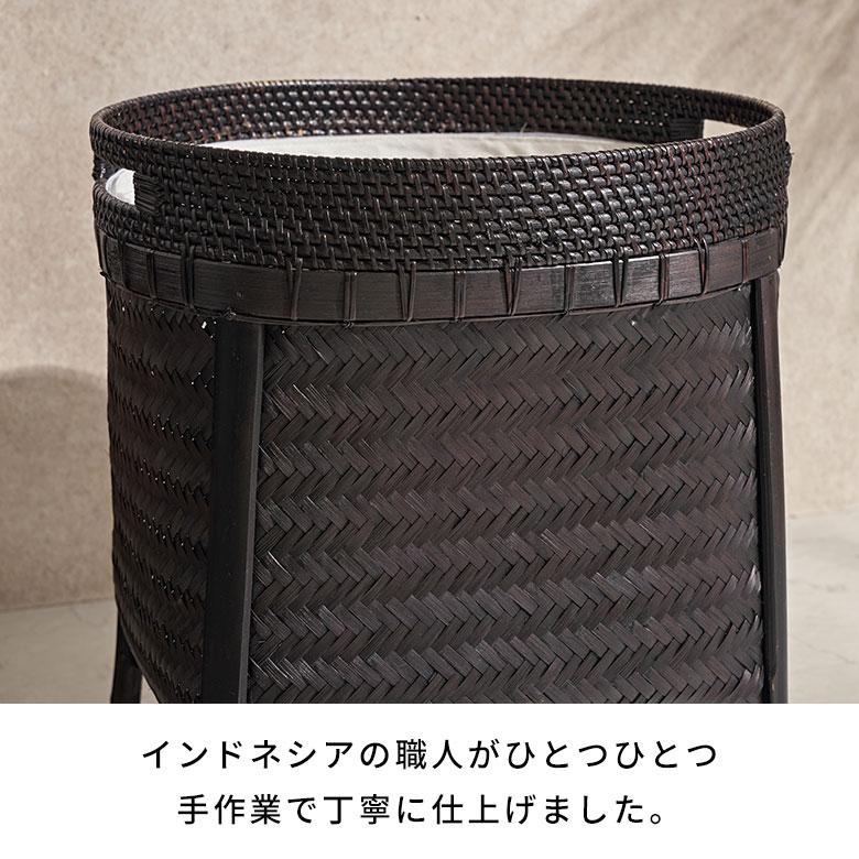 バスケット かご 約 31L Sサイズ ラタン バンブー 深型 収納 おもちゃ 荷物 入れ ごみ箱 ダストボックス おしゃれ 北欧 雑貨 インテリア アジアン 14140｜asia-kobo｜07