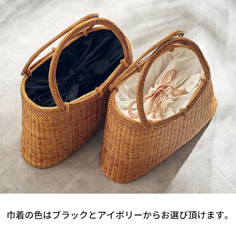 かごバッグ アタ バッグ レディース 巾着付 ハンドバッグ アジアン雑貨 かご バッグ おしゃれ カゴバック 鞄 リゾート 手持ちバッグ アジアン かばん 14170 | ブランド登録なし | 09