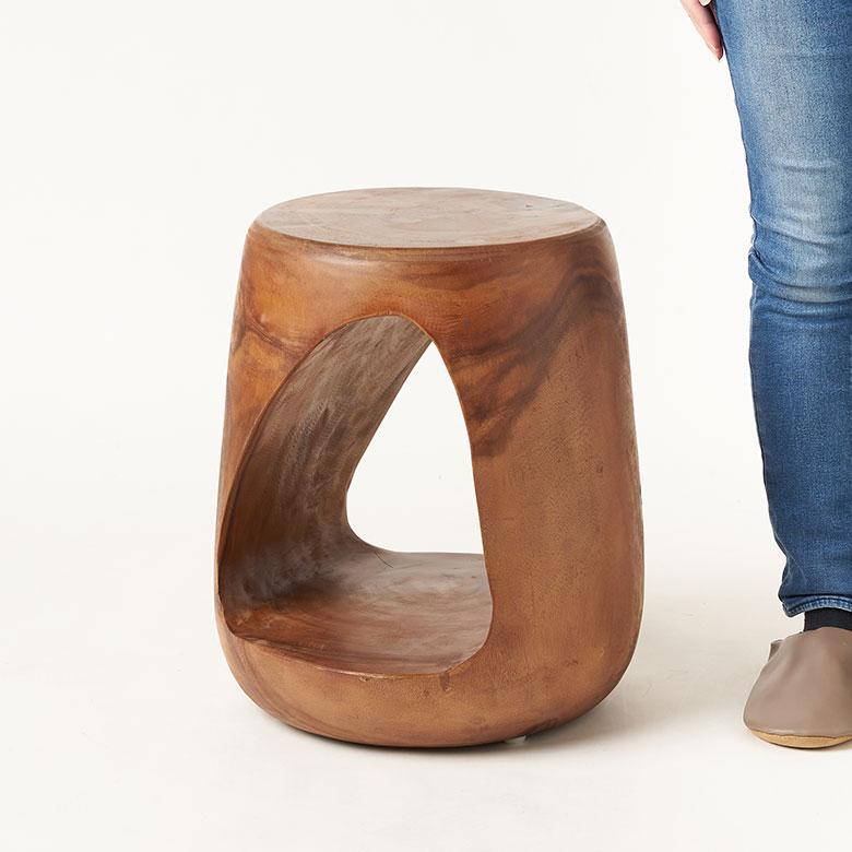 スツール 木製 丸 丸椅子 天然木 サイドテーブル おしゃれ モンキー