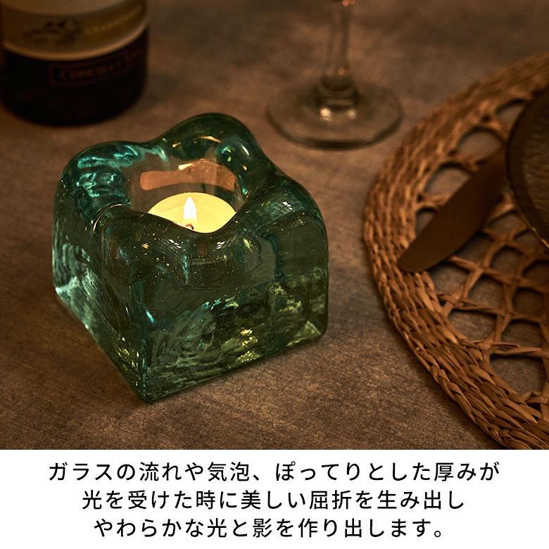キャンドルホルダー ガラス インテリア オブジェ キャンドル ホルダー