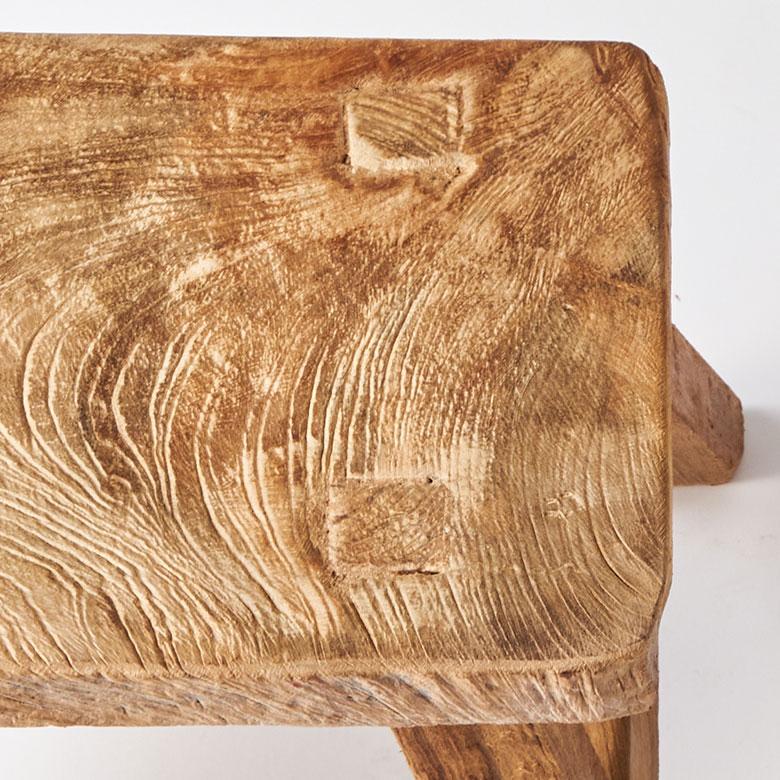 スツール 椅子 おしゃれ 観葉植物 チーク材 古材 木製 チェア ウッド