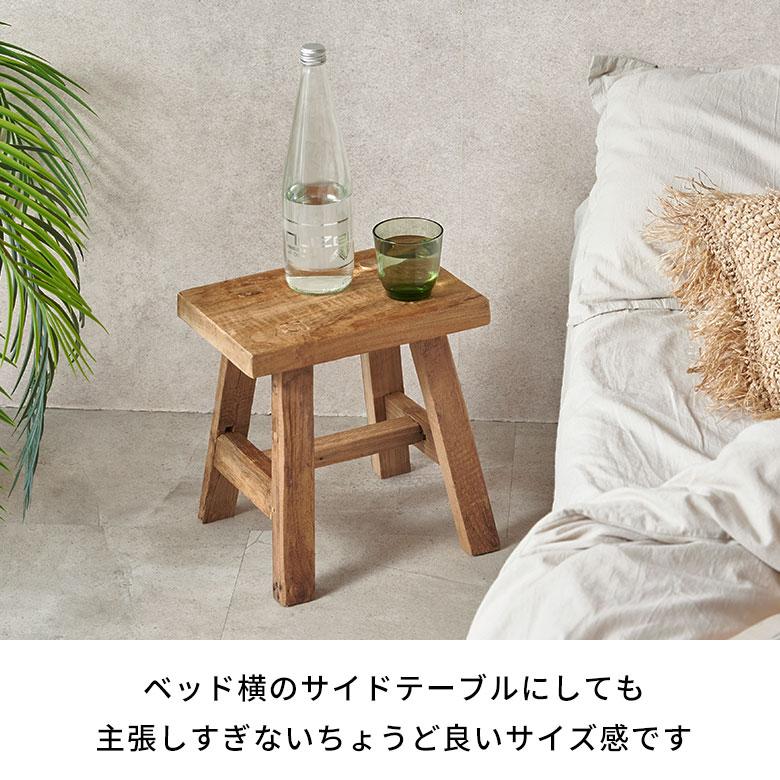 インドネシア 古材チークと竹の小さな椅子 【公式通販】