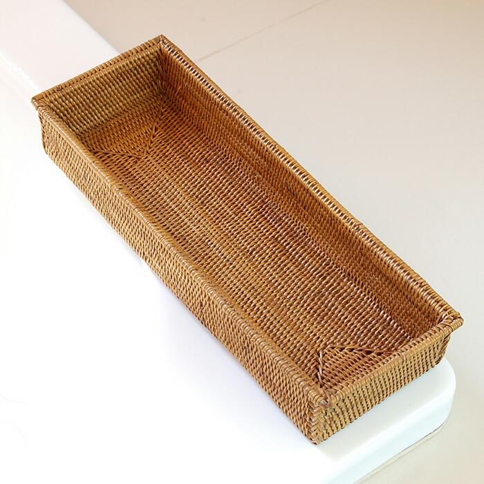 アタ 編まれた 長方形 トレイバスケット 2442 : アジア工房 - 通販