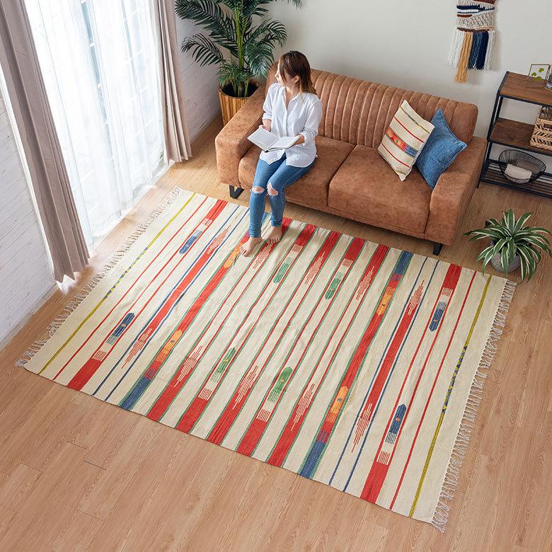 キリムラグ コットン Lサイズ 200×250cm Aタイプ 31400 |  | 02