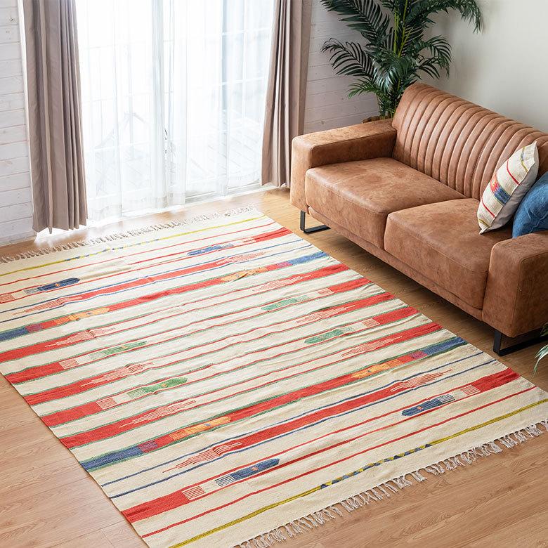 キリムラグ コットン Lサイズ 200×250cm Aタイプ 31400 |  | 05