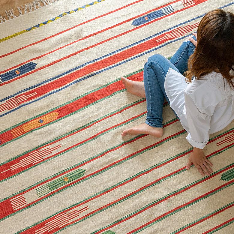 キリムラグ コットン Lサイズ 200×250cm Aタイプ 31400 |  | 06