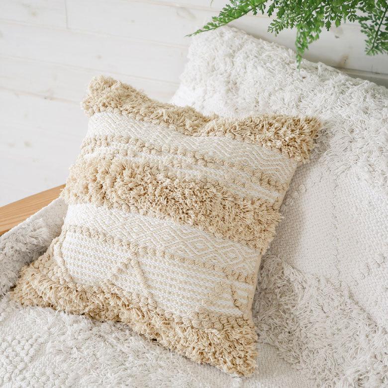 クッションカバー クッション ナチュラル ボヘミアン 45×45cm ホワイト ベージュ BOHO 34429 |  | 14
