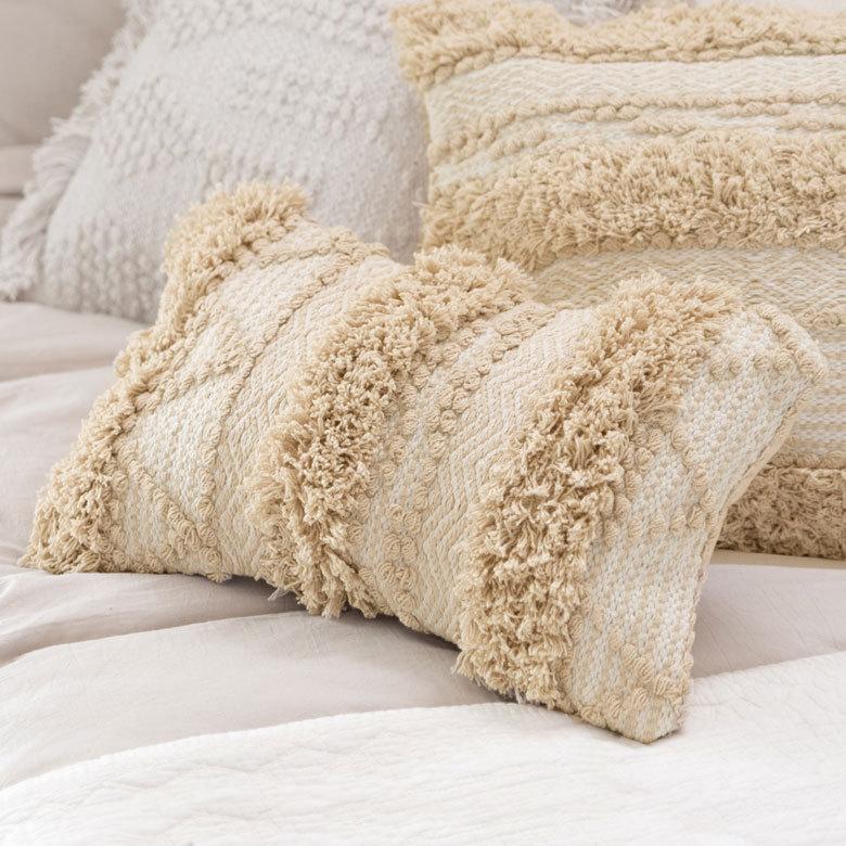 クッションカバー クッション ナチュラル ボヘミアン 30×50cm ホワイト