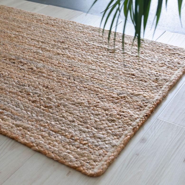 玄関マット ラグ 長方形 ジュートラグ 約 W 50cm D 80cm 2cm