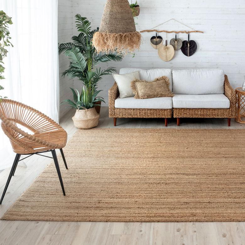 ラグ スクエア 長方形 ジュートラグ 約 W 200cm D 250cm 2cm ナチュラル ベージュ 34438 |  | 01