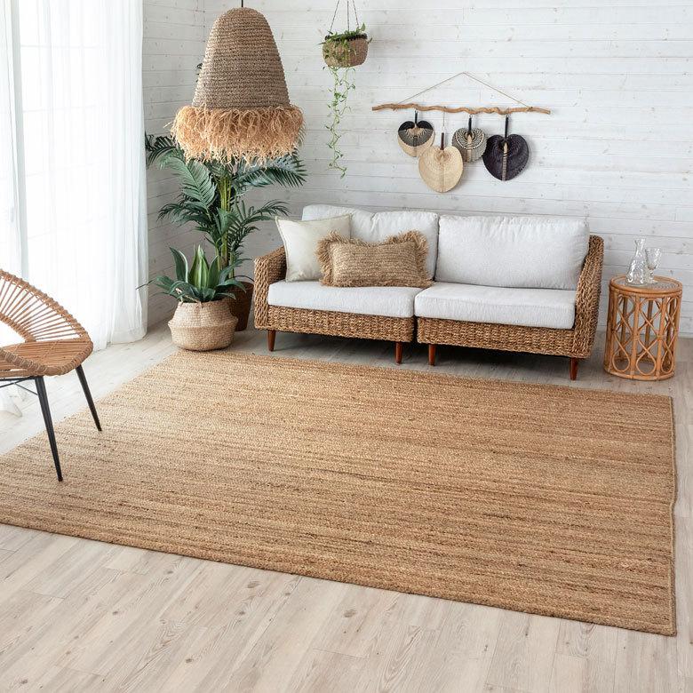 ラグ スクエア 長方形 ジュートラグ 約 W 200cm D 250cm 2cm ナチュラル ベージュ 34438 |  | 13