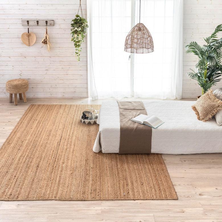 ラグ スクエア 長方形 ジュートラグ 約 W 200cm D 250cm 2cm ナチュラル ベージュ 34438 |  | 17