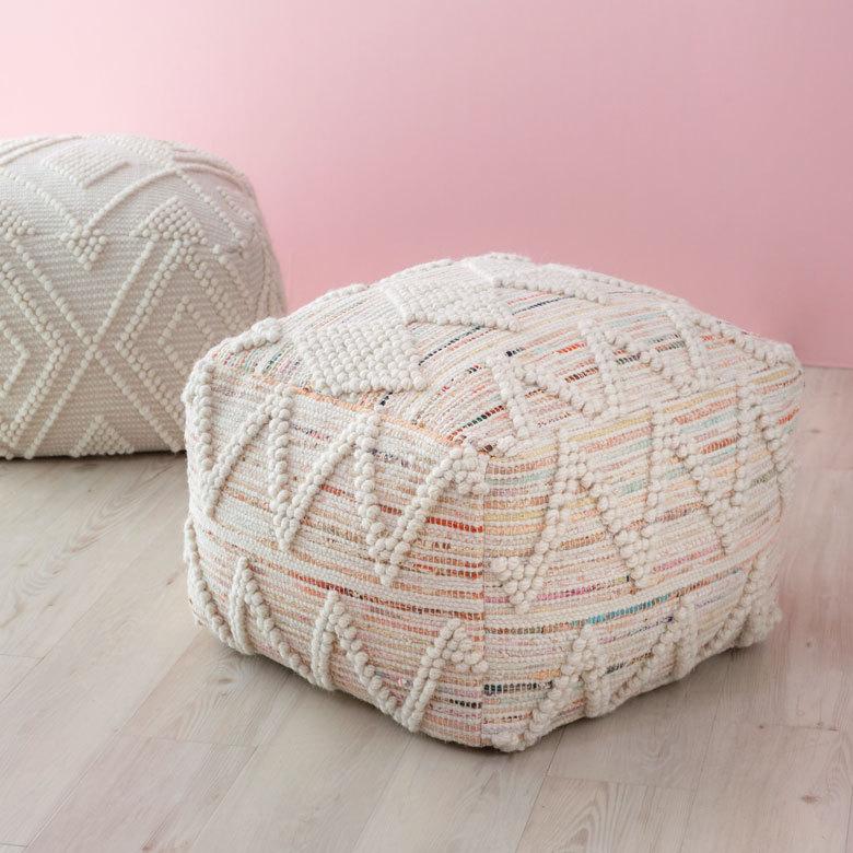 プフ クッション オットマン スツール ナチュラル アイボリー raha W 55cm D 55cm H 37cm 34441-mt |  | 17