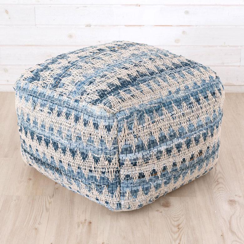 プフ クッション オットマン スツール ブルー 青 raha W 55cm D 55cm H 37cm 34443-bl |  | 13