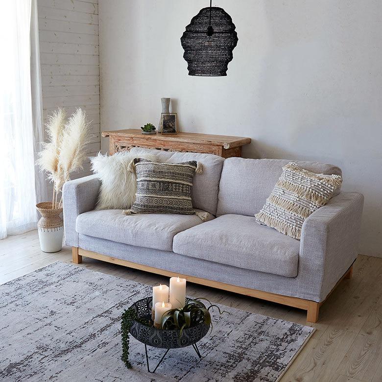 クッションカバー コットン ウーブンプリント 45×45cm タッセル付き Raha ラーハ 34475 |  | 10