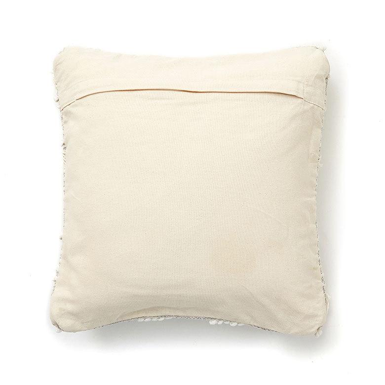 クッションカバー コットン ハンドルーム 手織り 45×45cm フリンジ デザイン グレー Raha ラーハ 34477-gy |  | 17