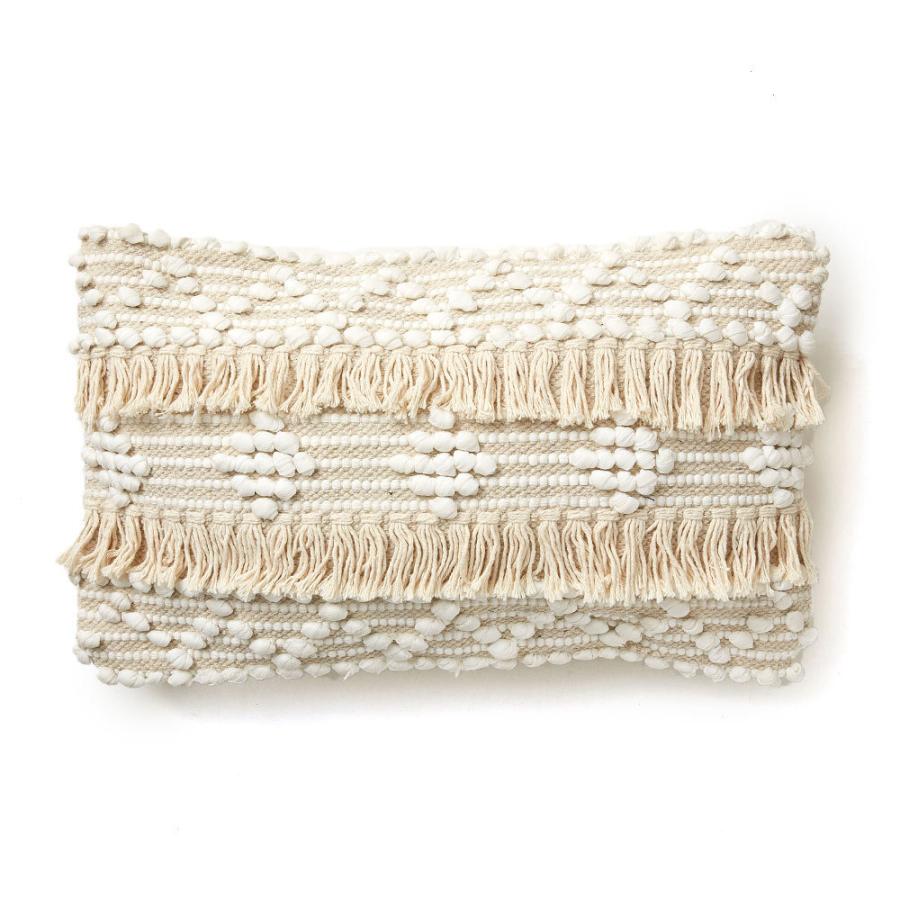 クッションカバー コットン ハンドルーム 手織り 30×50cm フリンジ デザイン アイボリー Raha ラーハ 34478 |  | 16