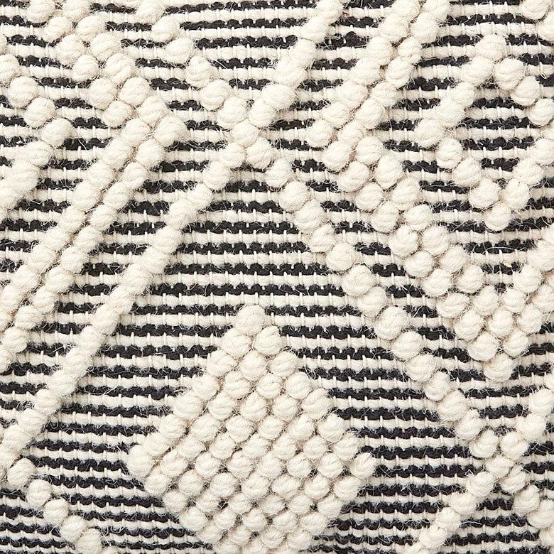 クッションカバー インド グレー モノトーン 幾何柄 ジオメトリック ダイヤ柄 Raha ラーハ 34485-bk |  | 01