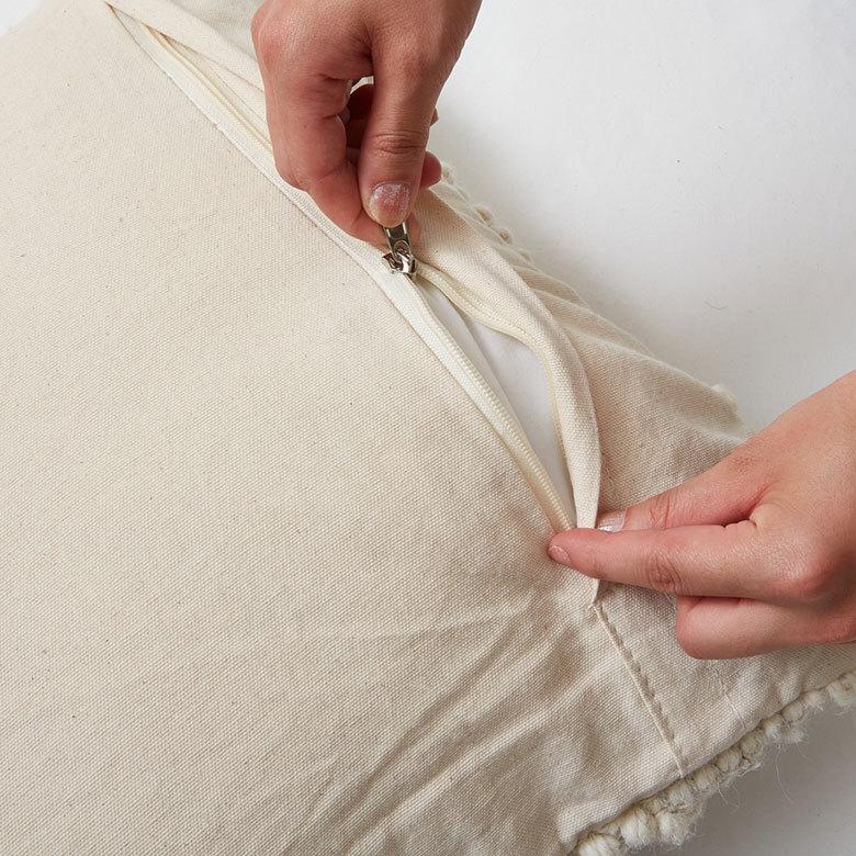 クッションカバー インド アイボリー 幾何柄 ジオメトリック ダイヤ柄 Raha ラーハ 34486-iv |  | 12