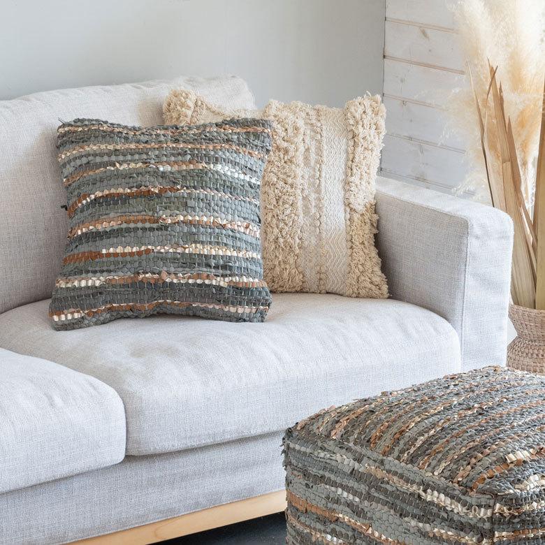 クッションカバー インド マルチカラー ボーダー Raha ラーハ 34488-gy |  | 14