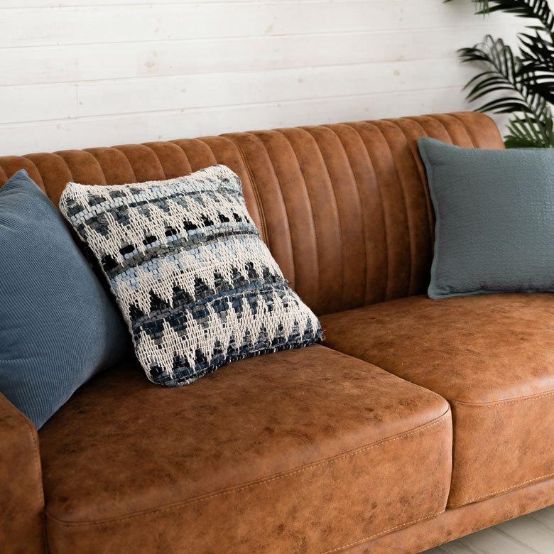 クッションカバー インド デニム 幾何柄 ジオメトリック Raha ラーハ 34489-bl |  | 15