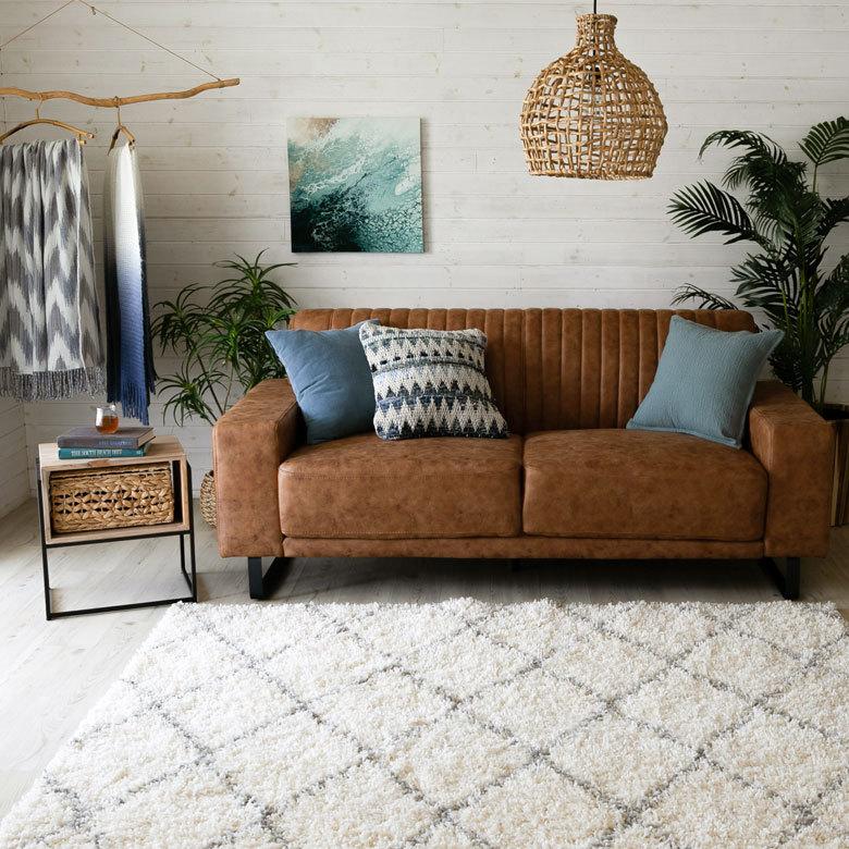 クッションカバー インド デニム 幾何柄 ジオメトリック Raha ラーハ 34489-bl |  | 02