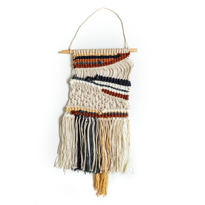 タペストリー マクラメ編み マクラメロープ 壁掛け コットン インド 約