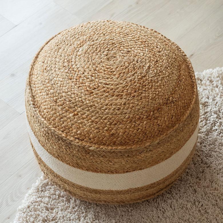 プフ スツール オットマン プーフ フロアスツール ラウンド ジュート 径約51cm 高さ約40cm 34513 |  | 01