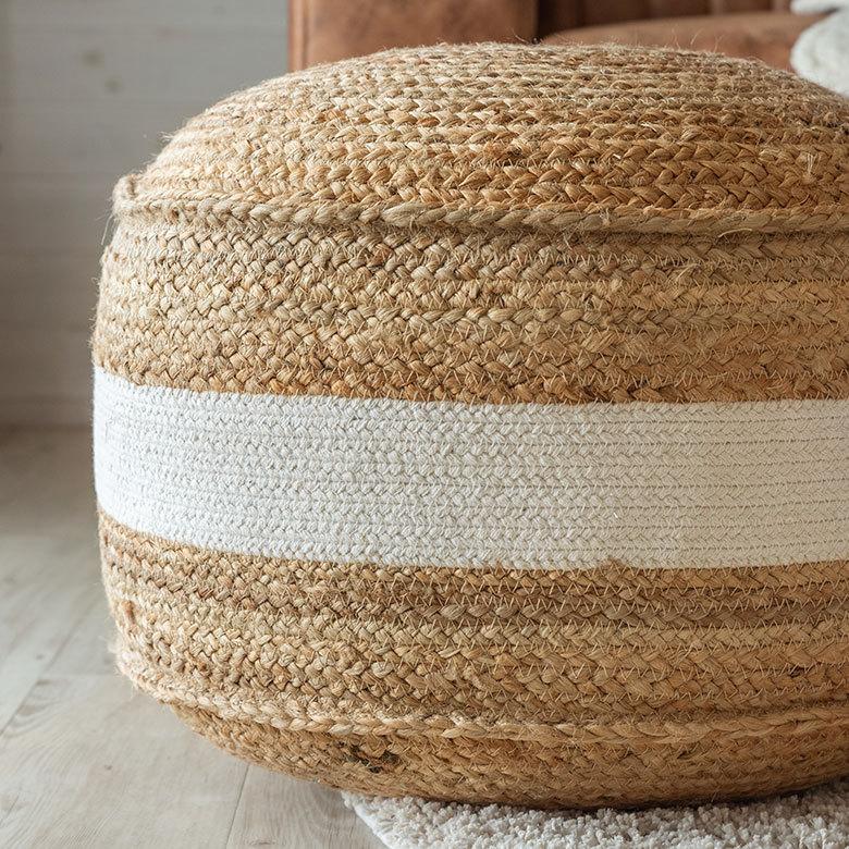 プフ スツール オットマン プーフ フロアスツール ラウンド ジュート 径約51cm 高さ約40cm 34513 |  | 16