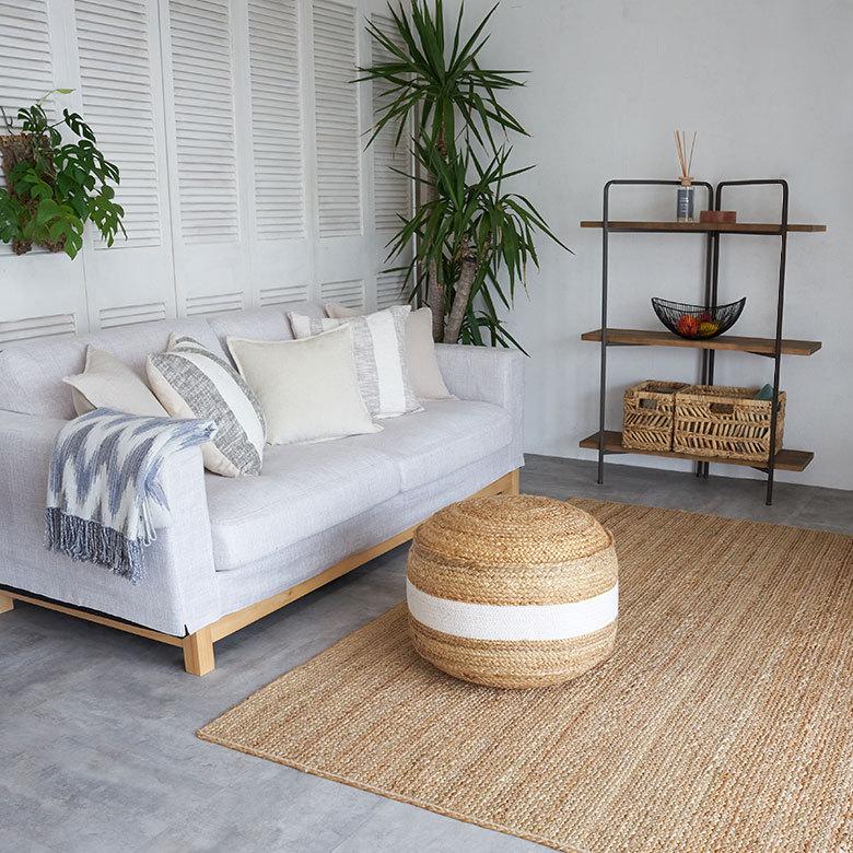 プフ スツール オットマン プーフ フロアスツール ラウンド ジュート 径約51cm 高さ約40cm 34513 |  | 06