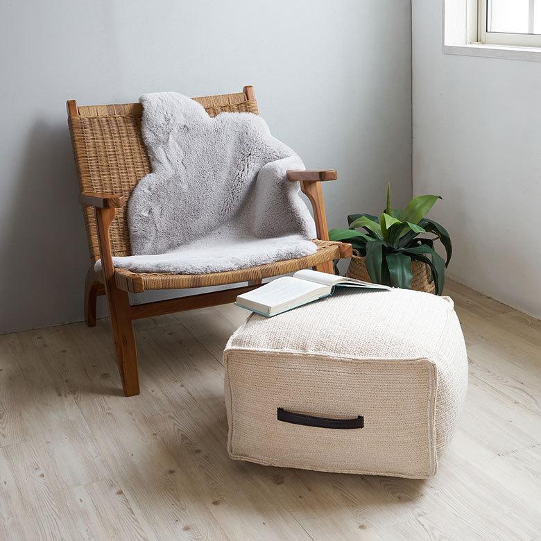 プフ スツール オットマン プーフ フロアスツール 四角 スクエア ホワイト 白 コットン 綿 W54×D54×H36cm 34514 |  | 09