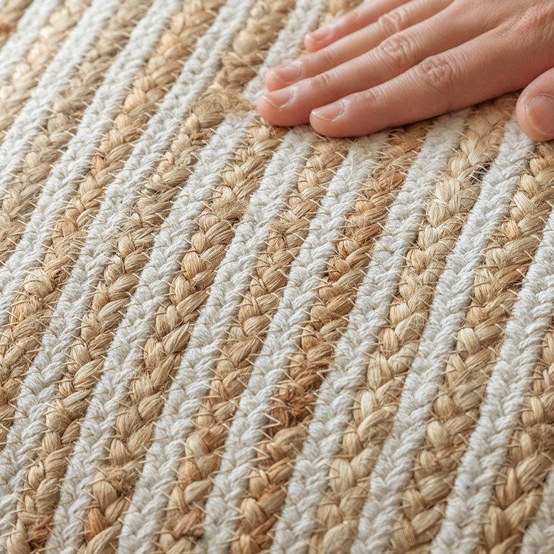 プフ スツール オットマン プーフ フロアスツール 四角 スクエア ボーダー ジュート W54×D54×H40cm 34515 |  | 11