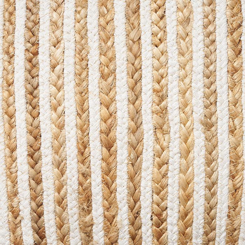 プフ スツール オットマン プーフ フロアスツール 四角 スクエア ボーダー ジュート W54×D54×H40cm 34515 |  | 02