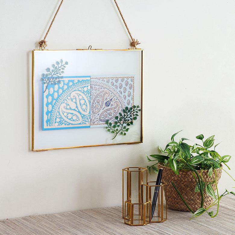 メール便対応 メッセージカード ペイズリー柄 インド 見開き 2つ折り 正方形 12.7cm 34536 |  | 10