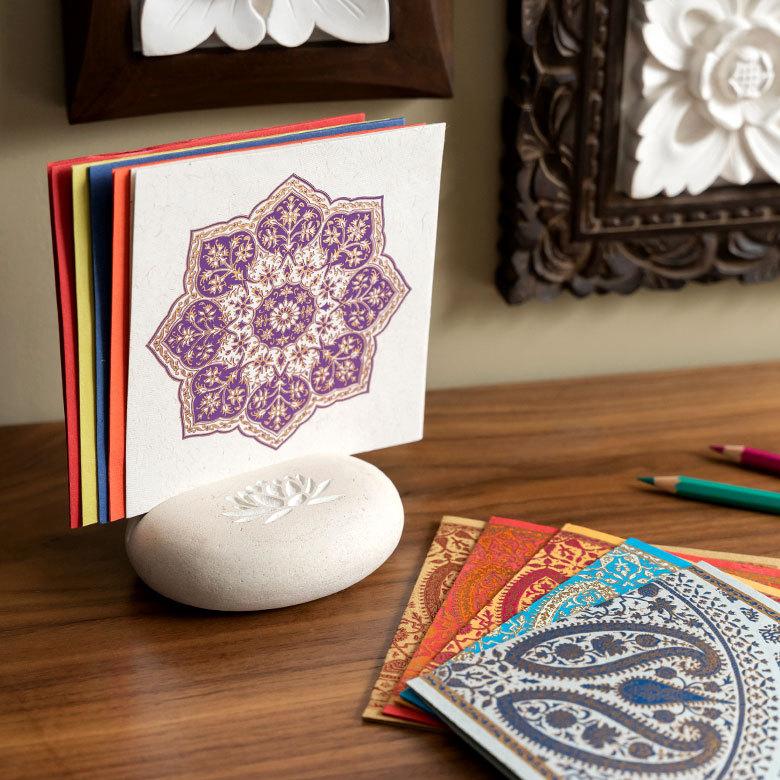 メール便対応 ギフトカード 八角形 曼荼羅柄 インド 見開き 2つ折り 正方形 12.7cm 34537 |  | 13