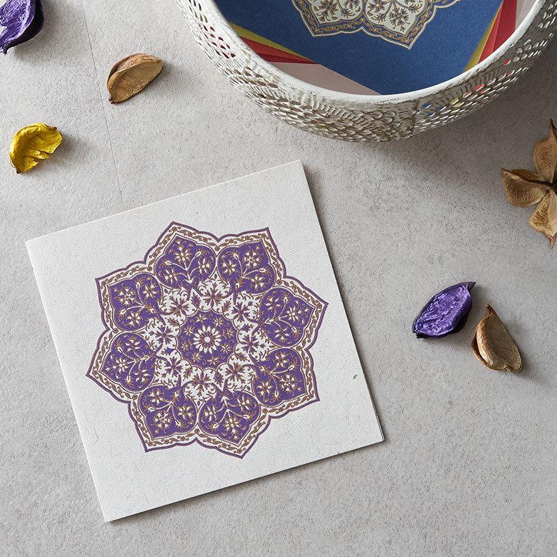 メール便対応 ギフトカード 八角形 曼荼羅柄 インド 見開き 2つ折り 正方形 12.7cm 34537 |  | 15