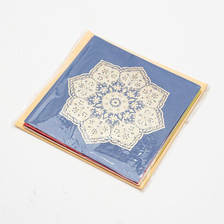 メール便対応 ギフトカード 八角形 曼荼羅柄 インド 見開き 2つ折り 正方形 12.7cm 34537 |  | 18